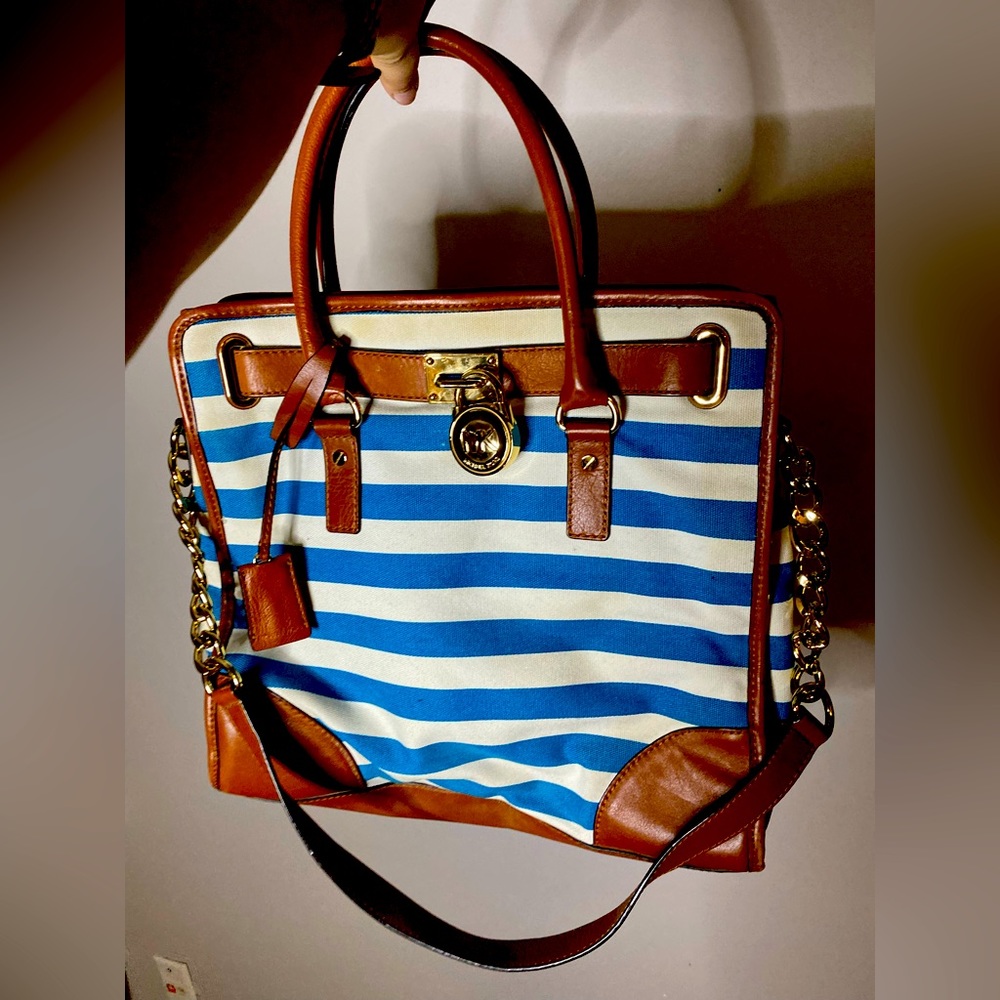 Michael Kors Large Stripe Tote Bag